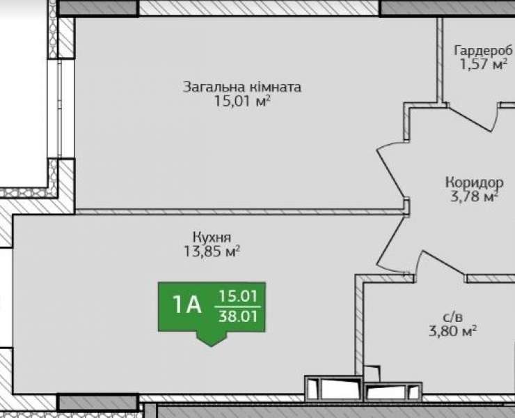 Продажа новая 1 однокомнатная квартира возле Центрального парка Ирпень. Агентство недвижимости