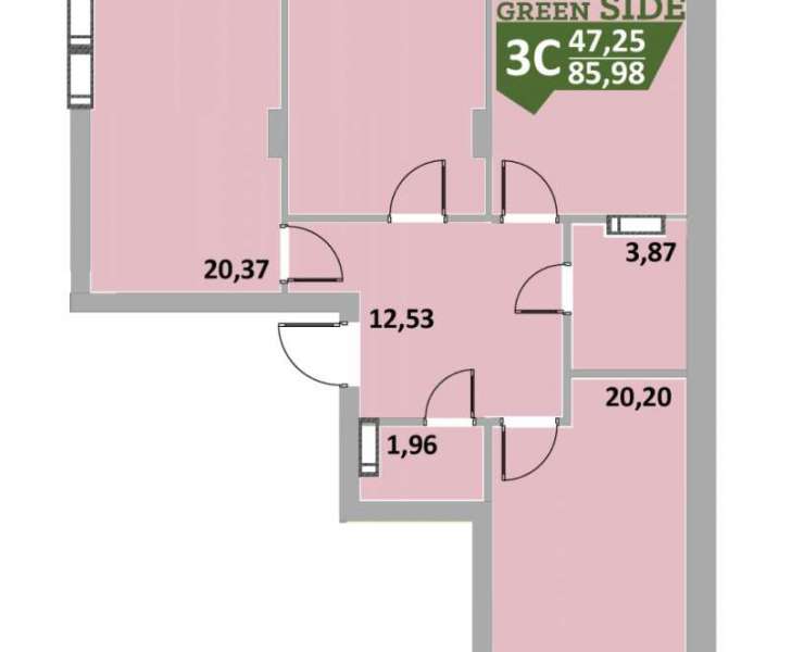 Продажа 3 трехкомнатная квартира в ЖК Green Side Ирпень. Агентство недвижимости